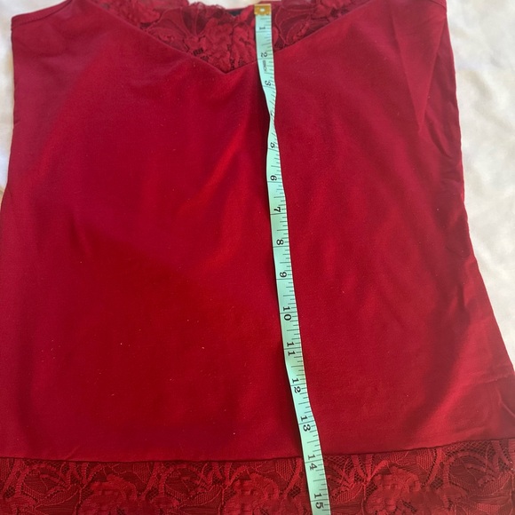 White House Black Market Red Lace Camisole - Picture 6 of 6